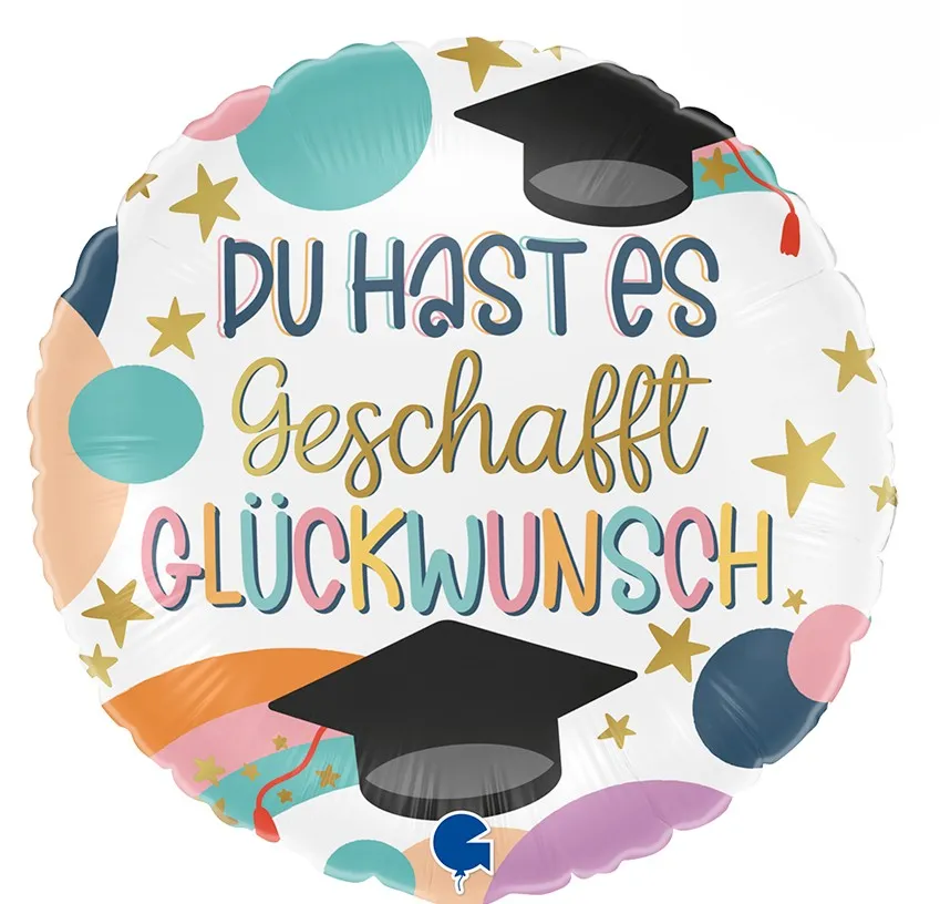 [G78191-P] Du hast es geschafft Glückwunsch - 18 inch - Grabo