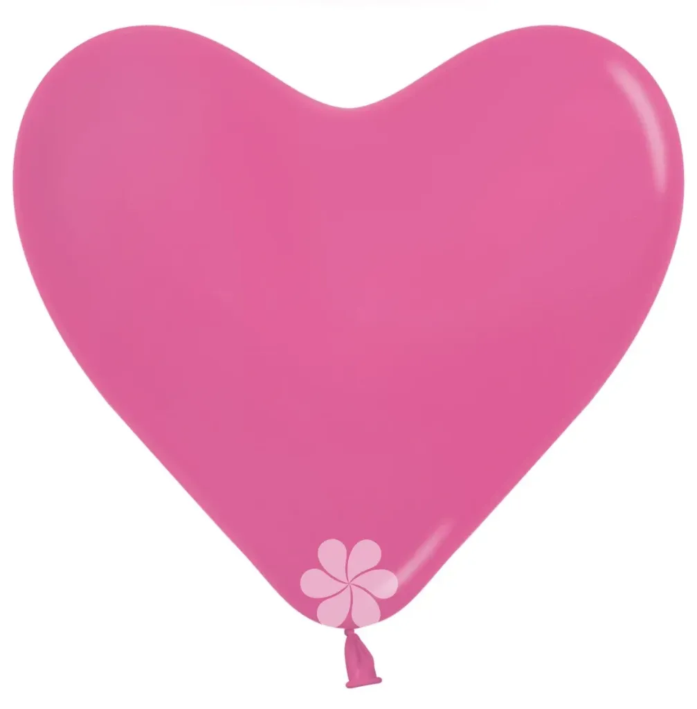 [HRT12012] Heart 12 - Fuchsia - 012 - 50 Stuks