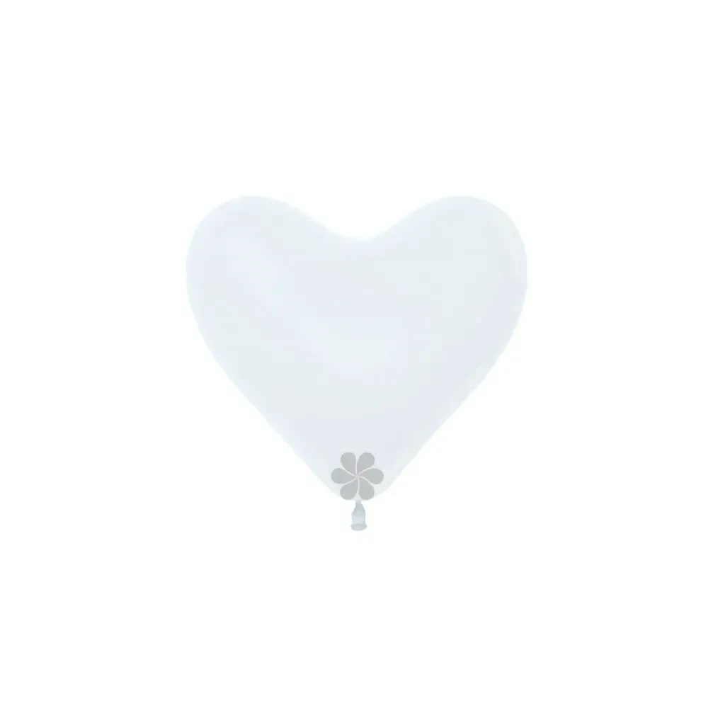 [HRT6005] Heart 6 - White - 005 - 50 Pcs