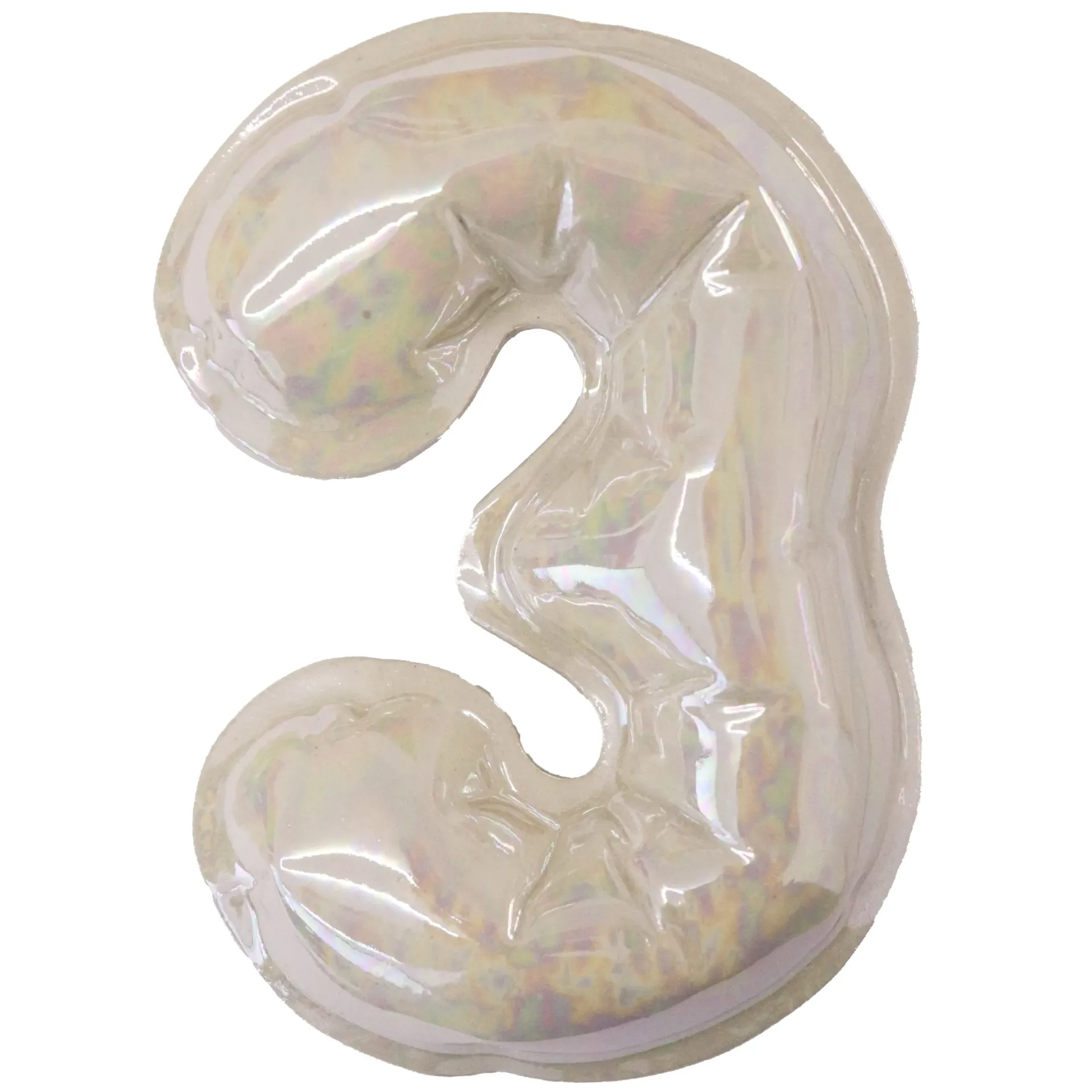 Ceramic number 3 - Handmade - 11,5 cm