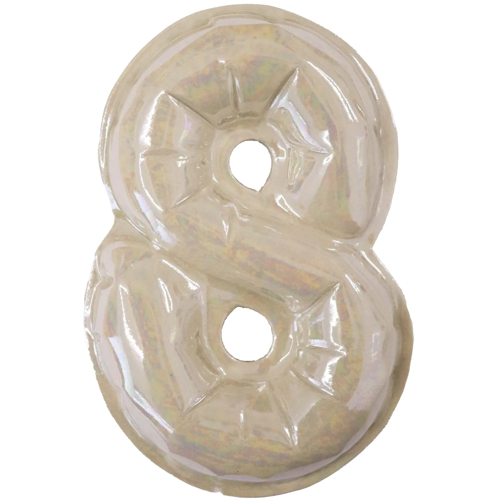 Keramik Nummer 8 - Handmade - 11,5 cm