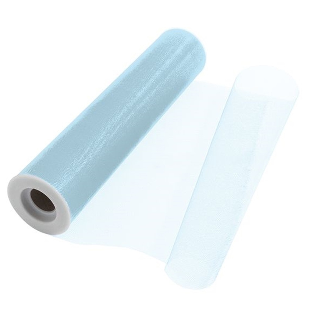 [OR0348] Tulle - Light Blue - 30cm x 23m