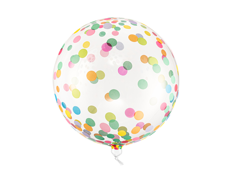 Orb - Crystal Clear - Multicolor Dots