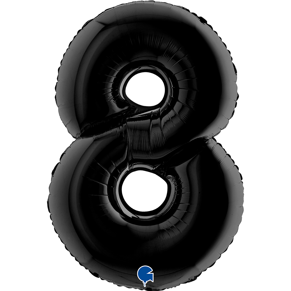 [048K-P] Number 8 - Black - 40 inch - Grabo