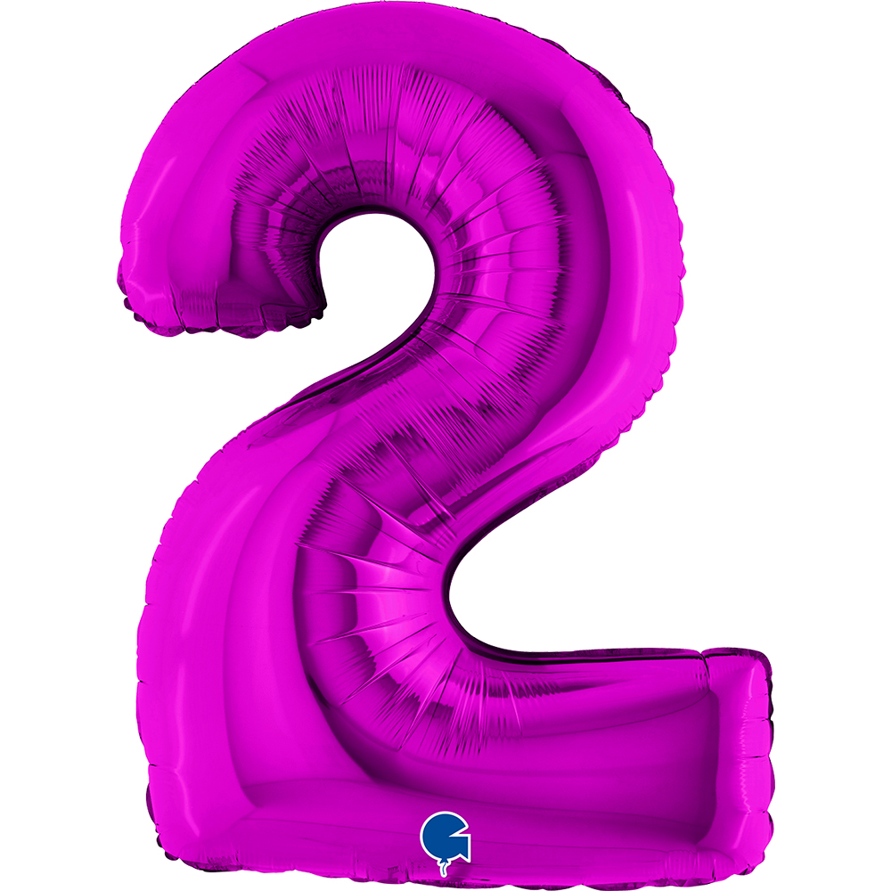 [052P-P] Number 2 - Purple - 40 inch - Grabo