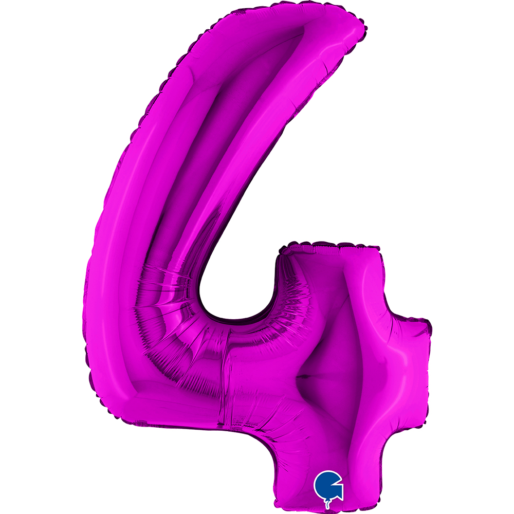 [054P-P] Number 4 - Purple - 40 inch - Grabo
