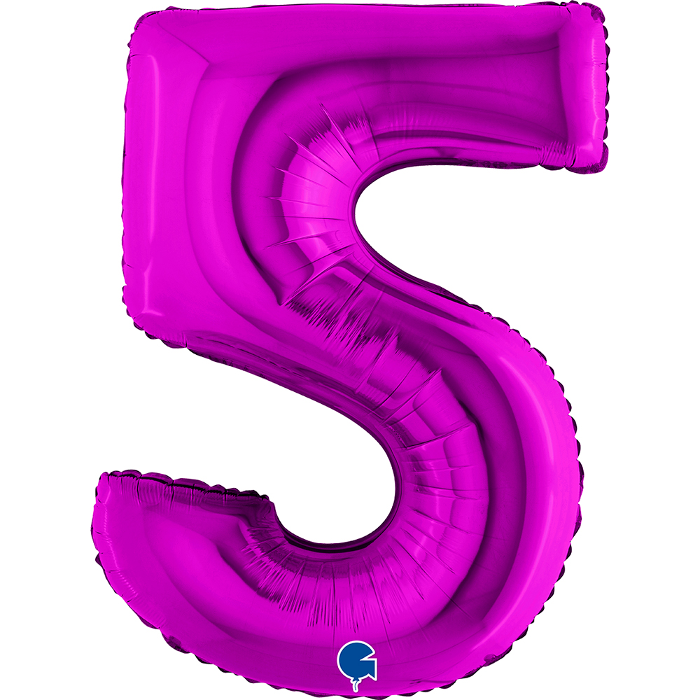 [055P-P] Number 5 - Purple - 40 inch - Grabo