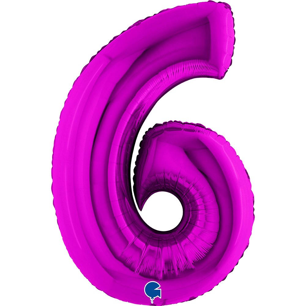 [056P-P] Number 6 - Purple - 40 inch - Grabo