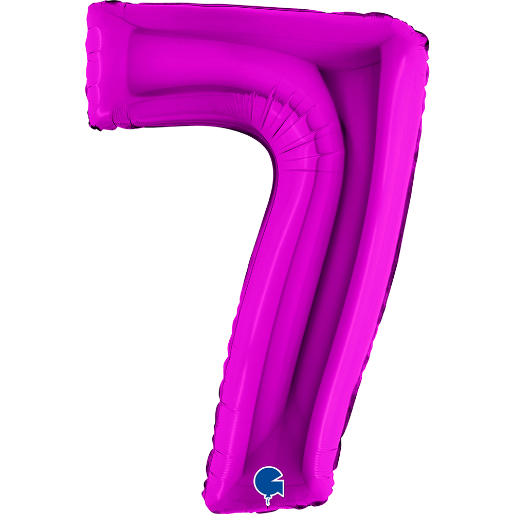 [057P-P] Number 7 - Purple - 40 inch - Grabo