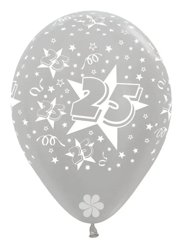 R12 - Retail Pack - Number 25 - Silver - 481 - 12 x 12 Pcs