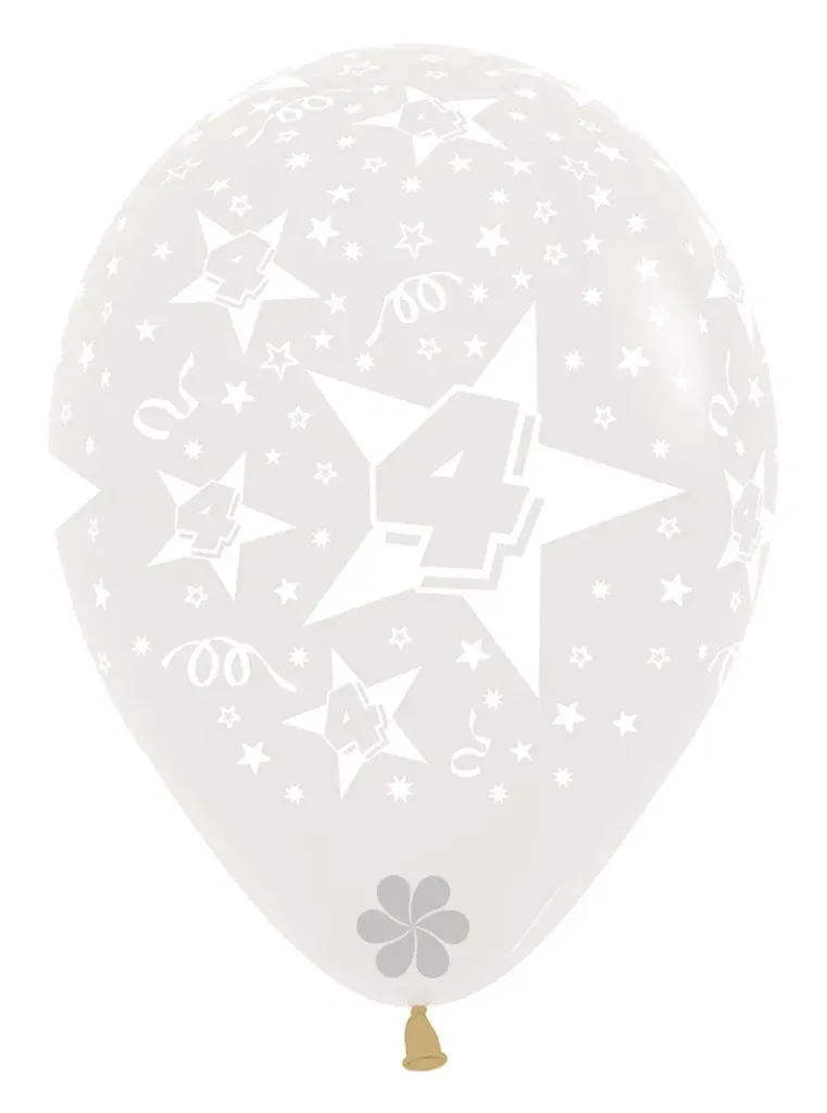 R12 - Number 4 - Crystal Clear - 390 - 25 Stuks