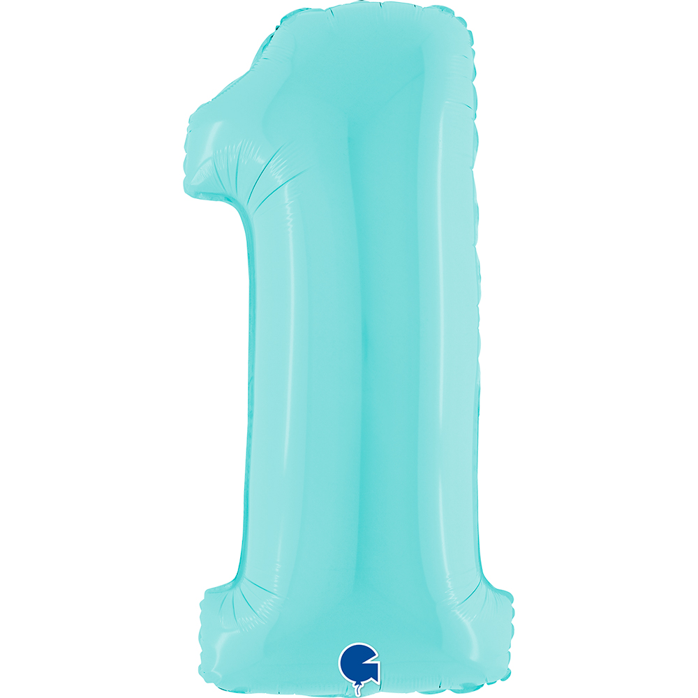 [061PB-P] Number 1 - Light Blue - 40 inch - Grabo