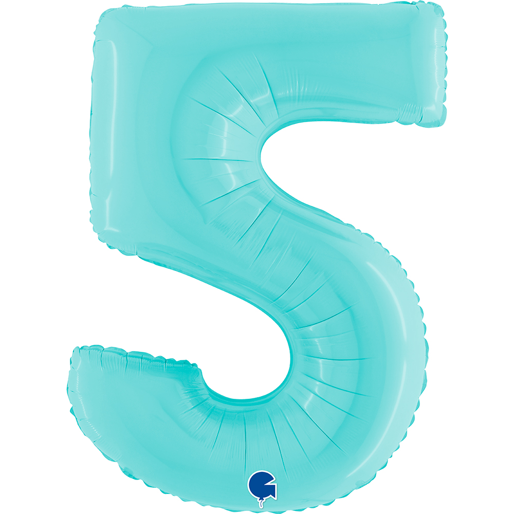 [065PB-P] Number 5 - Light Blue - 40 inch - Grabo