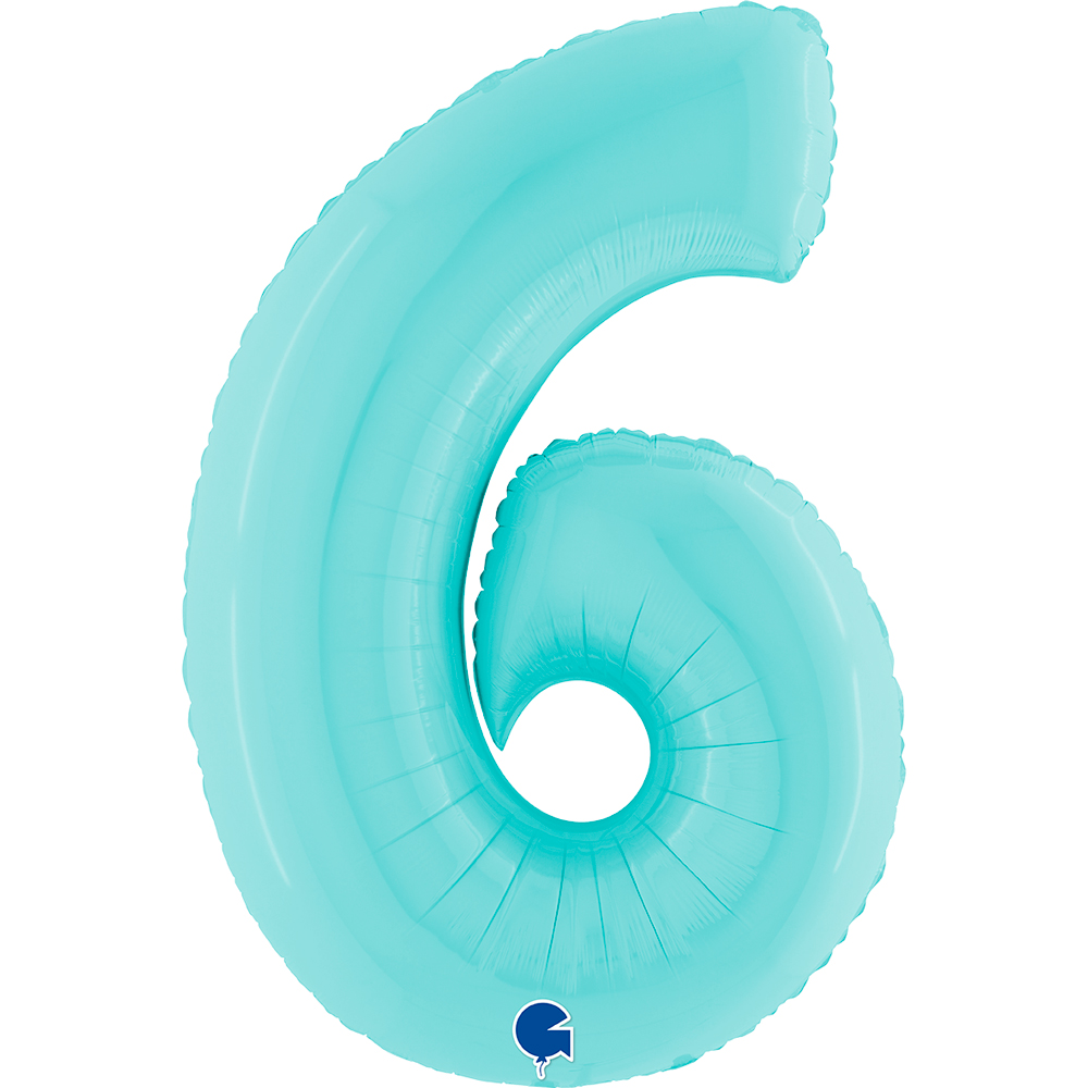 [066PB-P] Number 6 - Light Blue - 40 inch - Grabo