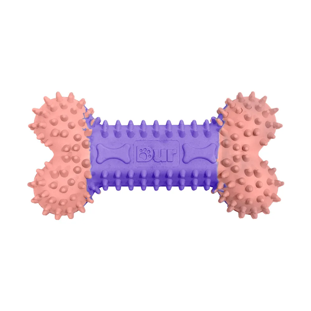 [06985] Dur - Dog Toy - Bone Small - Lilac / Pink - 1 Piece