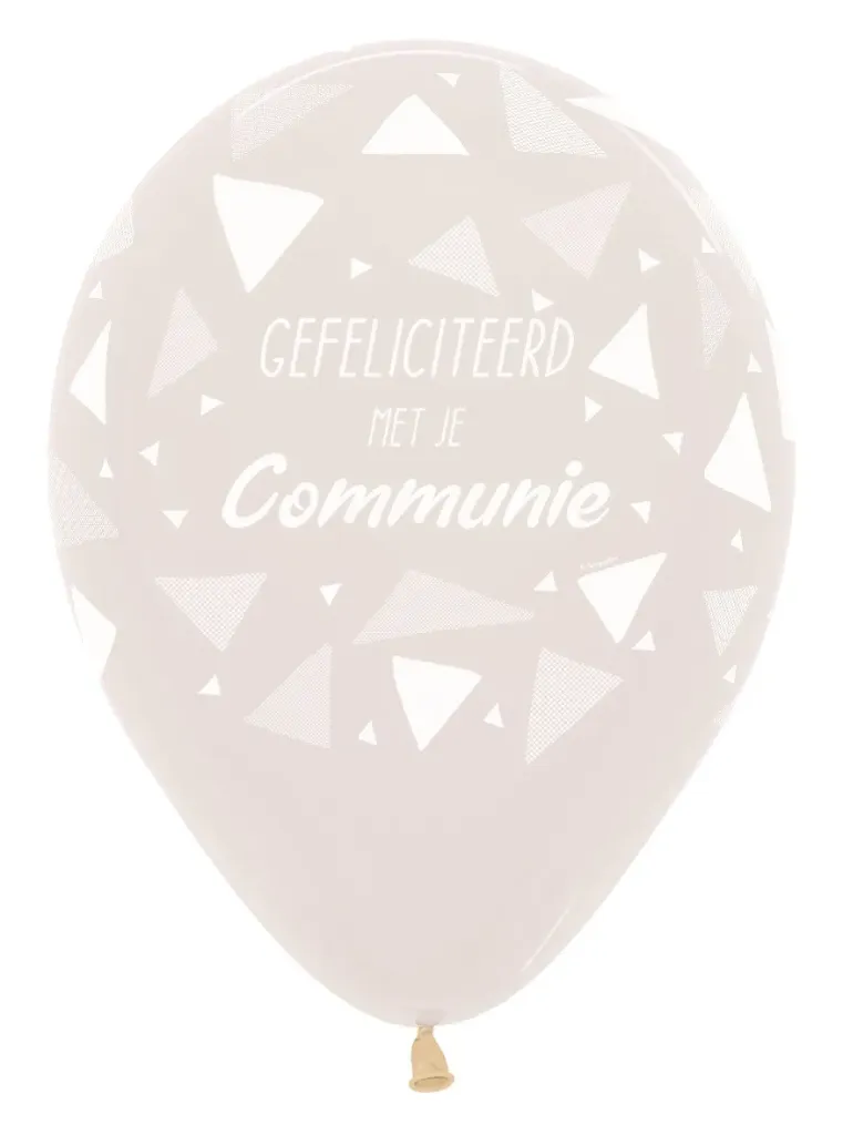 R12 - Gefeliciteerd Met Je Communie - Triangles - Crystal Clear - 390 - 25 Pcs