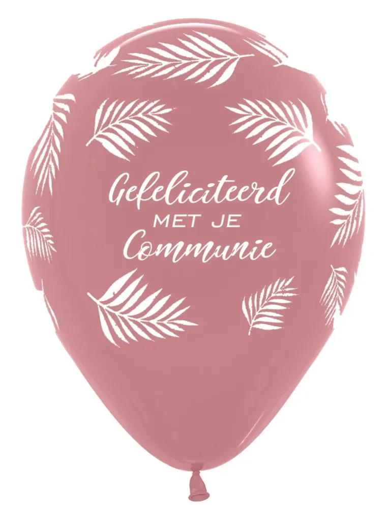 R12 - Gefeliciteerd Met Je Communie - Palms - Rosewood - 010 - 25 Stuks