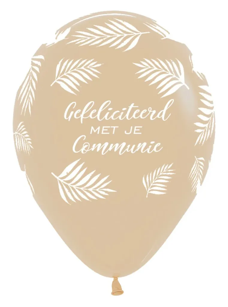 R12 - Gefeliciteerd Met Je Communie - Palms - White Sand - 071 - 25 Stuks