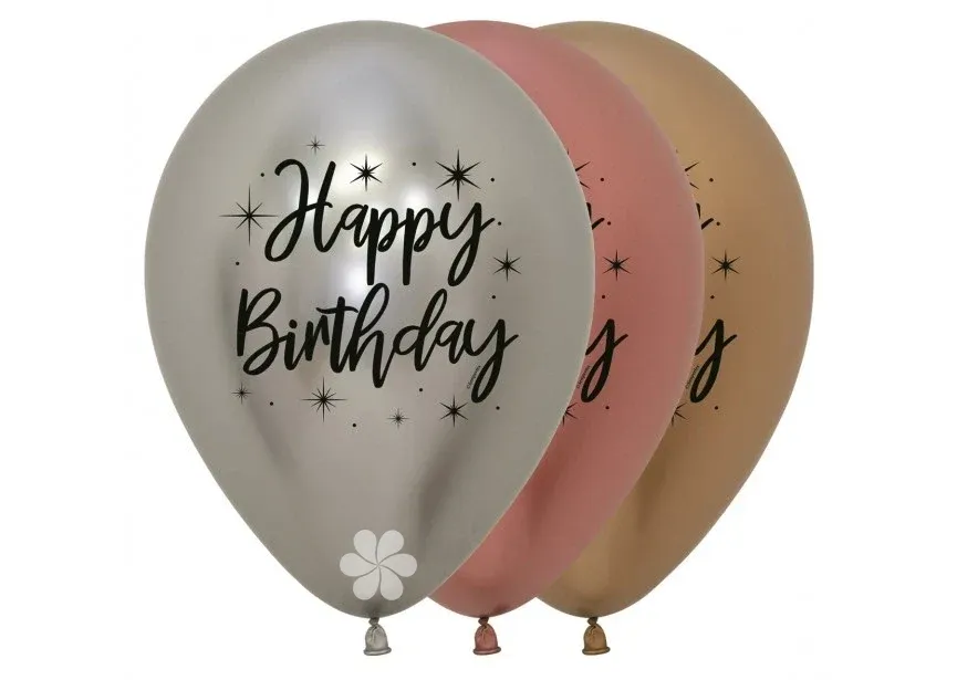 R12 - Happy Birthday - Radiant - Reflex Assortment - 900 - 25 Pcs