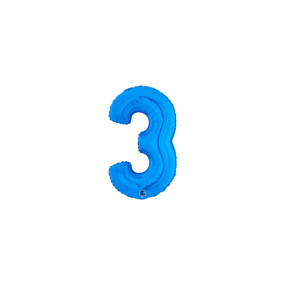 [07003B-B10] Number 3 - Blue - 7 inch - Grabo - 10 Pcs