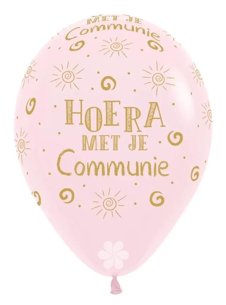 R12 - Hoera Met Je Communie - Pastel Matte Pink - 609 - 25 Pcs