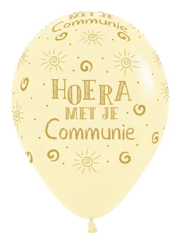 R12 - Hoera Met Je Communie - Pastel Matte Yellow - 620 - 25 Stuks