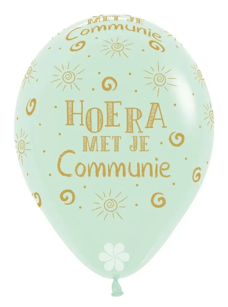 R12 - Hoera Met Je Communie - Pastel Matte Green - 630 - 25 Stuks