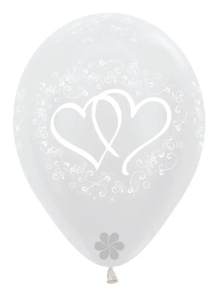 [R12HEARTS405] R12 - Entwinted Hearts - Pearl White - 405 - 25 St.