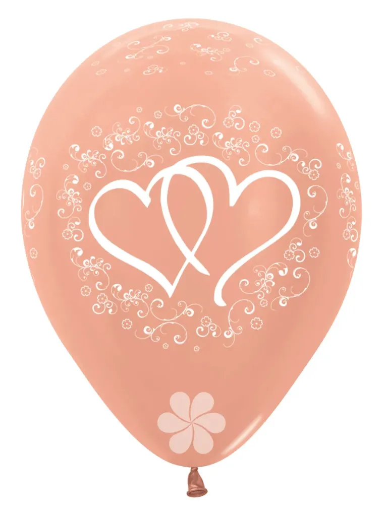[R12HEARTS568] R12 - Entwinted Hearts - Rose Gold - 568 - 25 St.