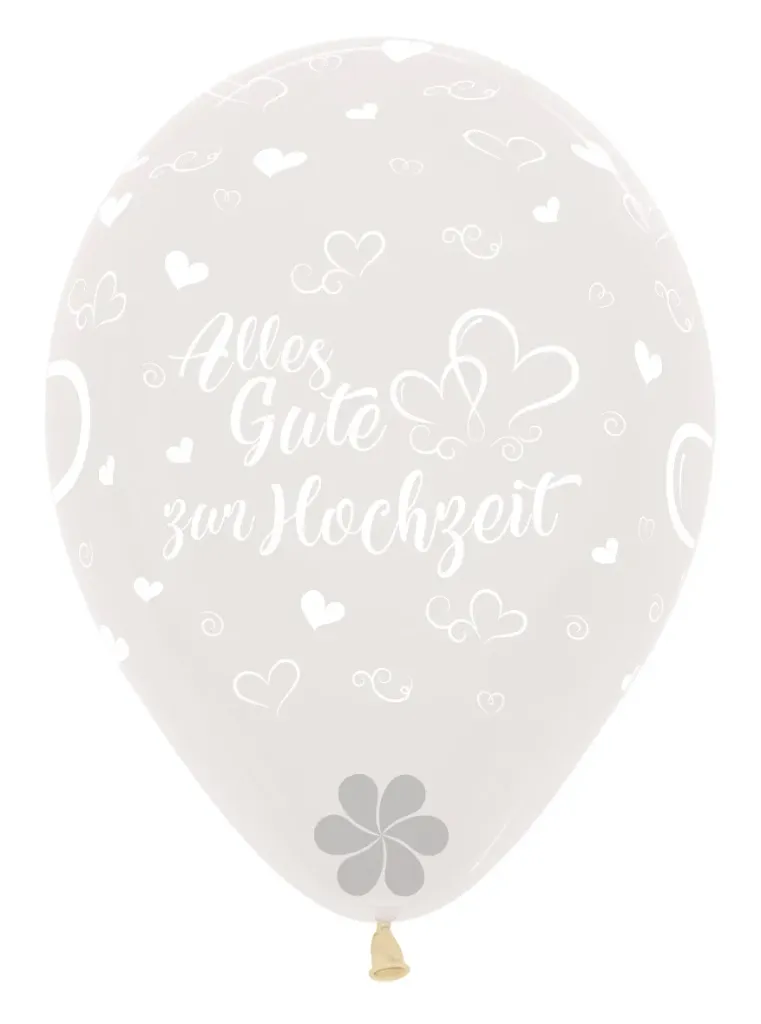 R12 - Alles Gute zur Hochzeit - Hearts - Crystal Clear - 390 - 25 St.