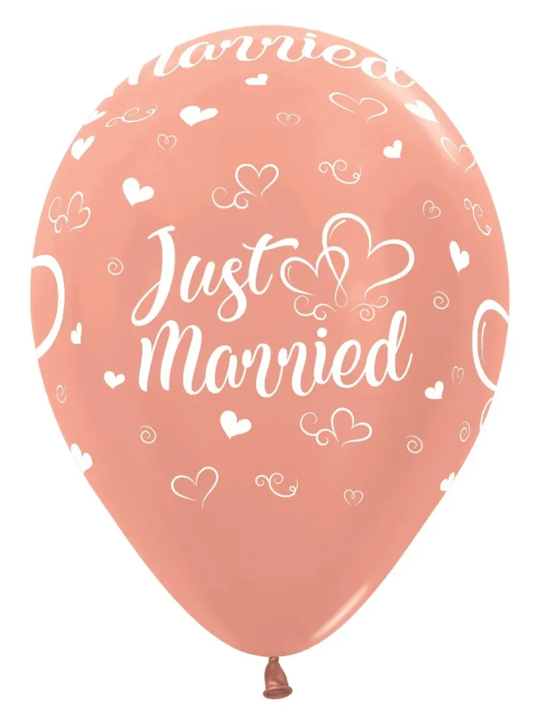 R12 - Just Married Hearts - Metallic Rose Gold - 568 - 25 Stuks