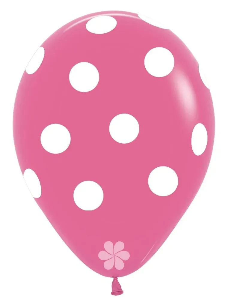 R12 -  Polka Dots - Fuchsia - 012 - 25 Stuks