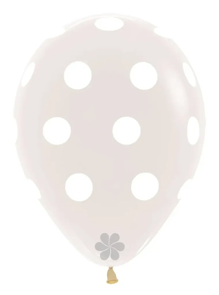 R12 -  Polka Dots - Clear - 390 - 25pcs