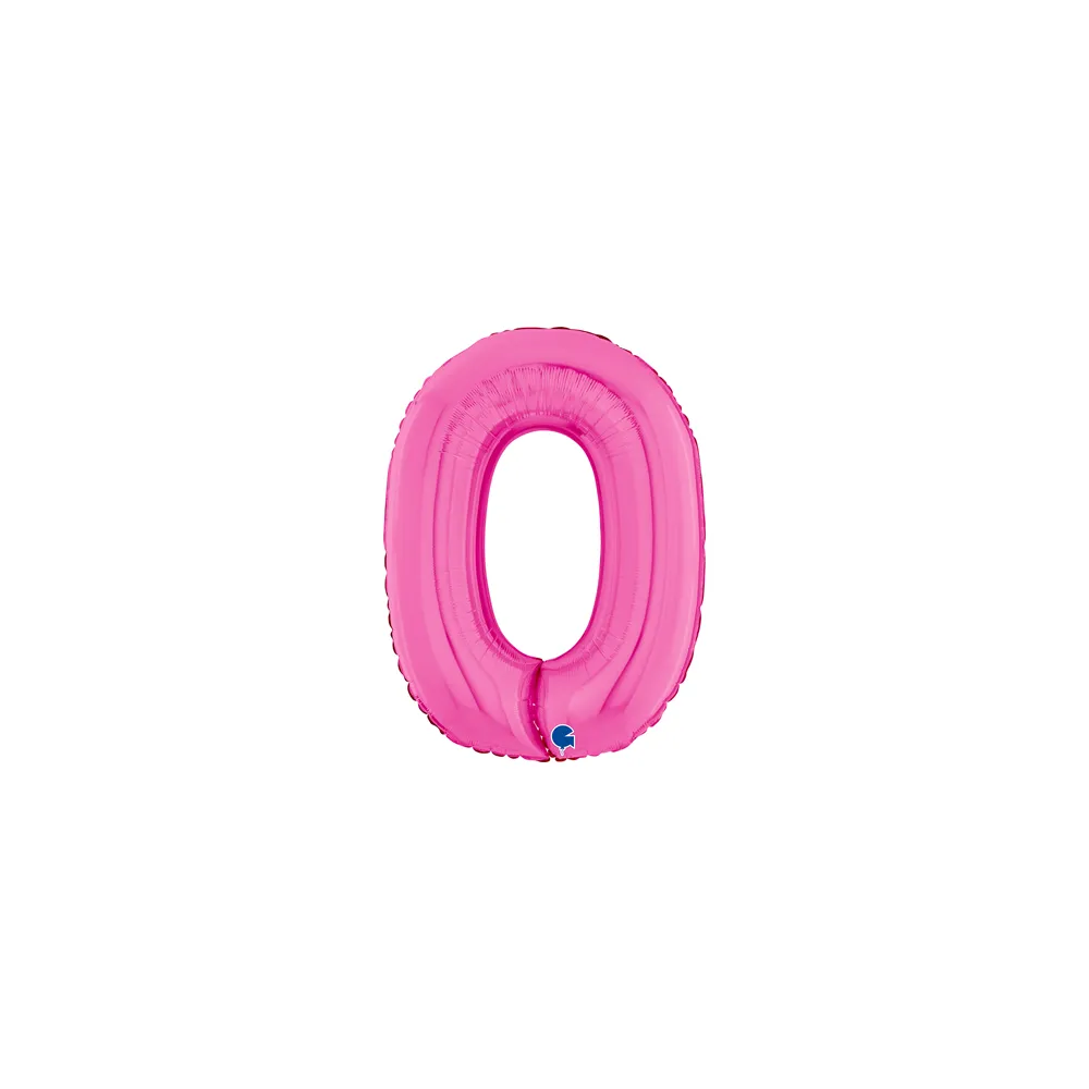 [07010F-B10] Number 0 - Fuchsia - 7 inch - Grabo - 10 Stuks