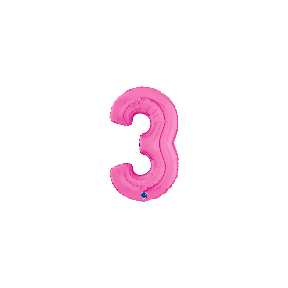 Number 3 - Fuchsia - 7 inch - Grabo - 5 St.