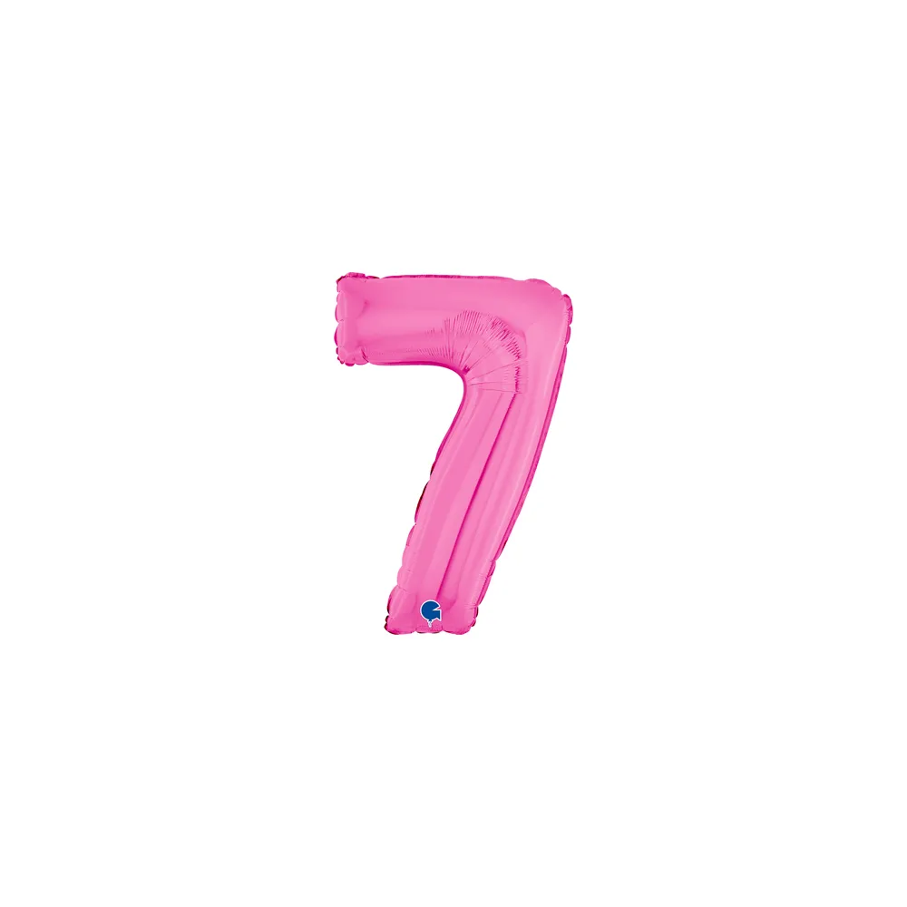 [07017F-B10] Number 7 - Fuchsia - 7 inch - Grabo - 5 Stuks
