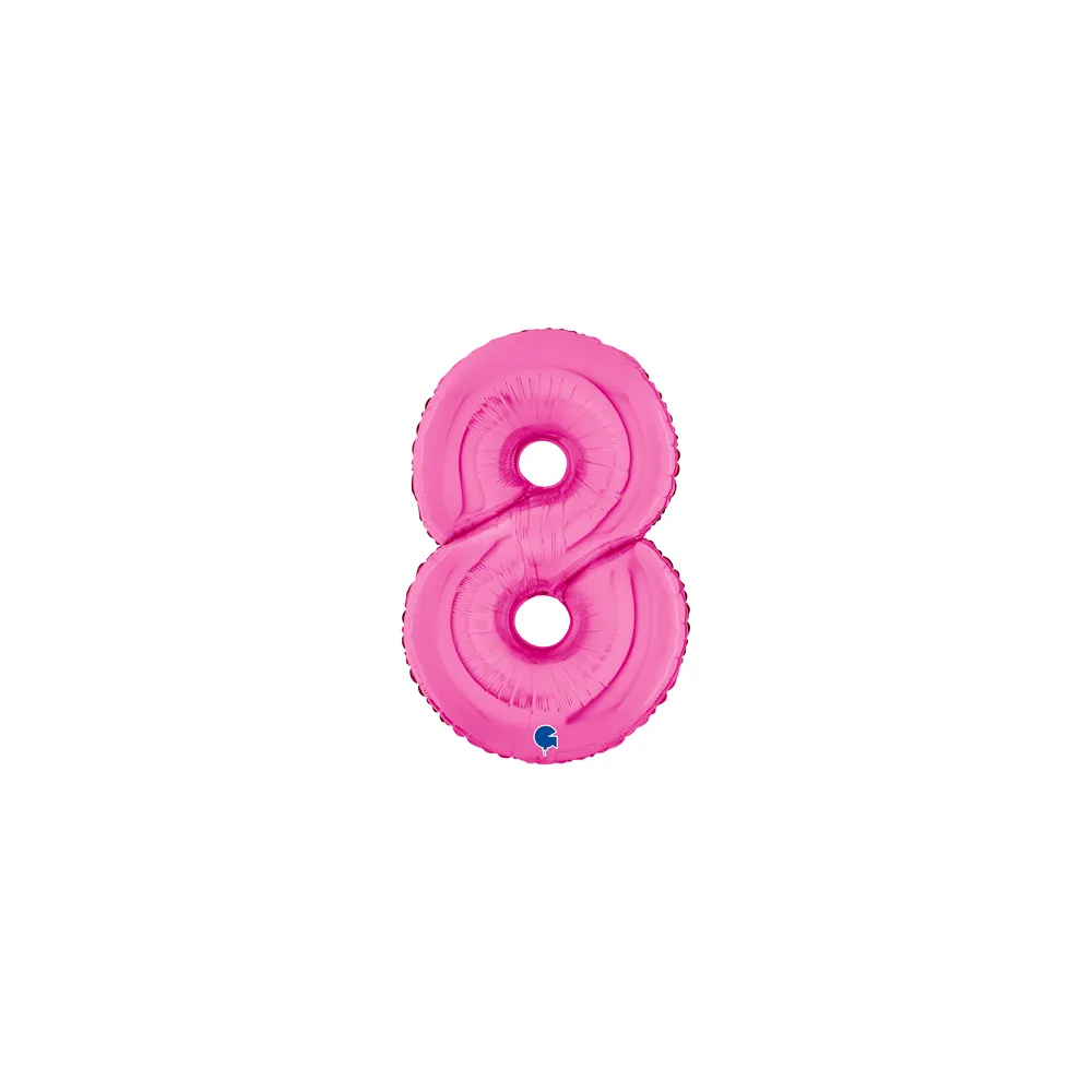 [07018F-B10] Number 8 - Fuchsia - 7 inch - Grabo - 5 Pcs