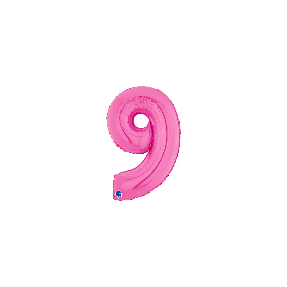 [07019F-B10] Number 9 - Fuchsia - 7 inch - Grabo - 5 Stuks