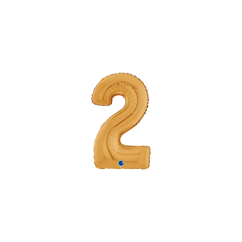 [07022G-B10] Number 2 - Gold - 7 inch - Grabo - 10 Pcs