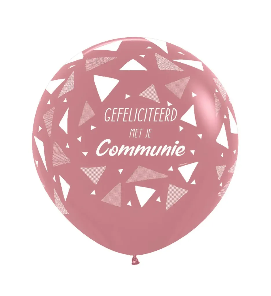 [R24COMTR010] R24 - Gefeliciteerd Met Je Communie - Triangles - Rosewood - 010 - 3 Pcs
