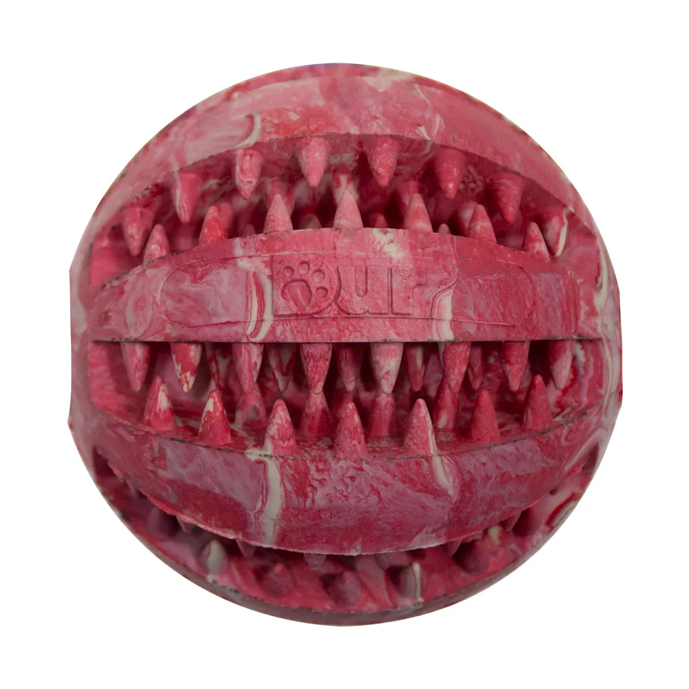 [07067] Dur - Dog Toy - Ball Medium - Red / White - 1 Piece