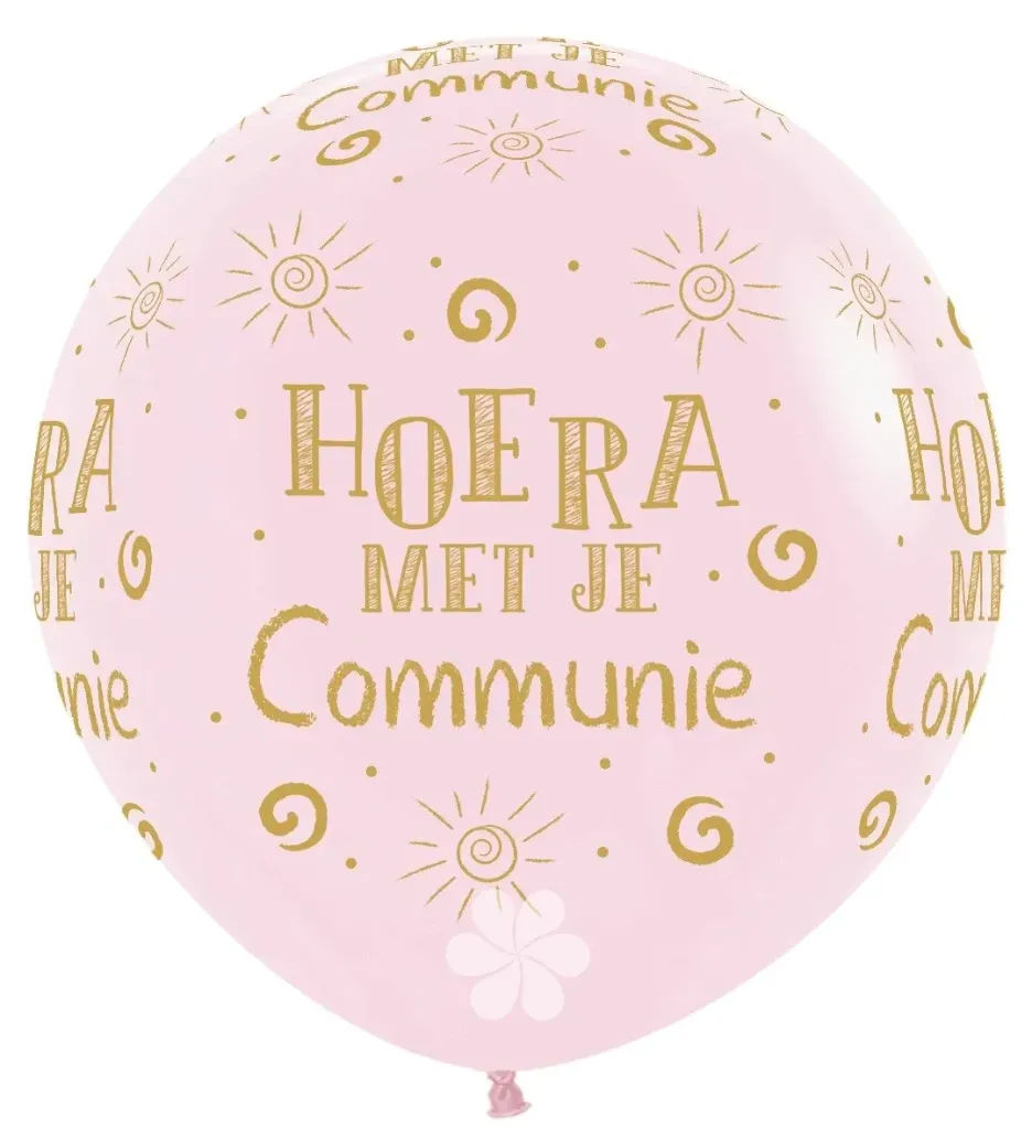 [R36HC609] R36 - Hoera Met Je Communie - Pastel Matte Pink - 609 - 2 Pcs