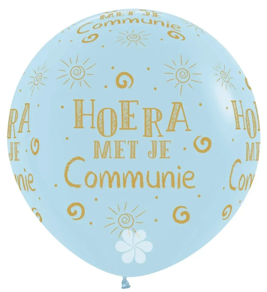 R36 - Hoera Met Je Communie - Pastel Matte Blue - 640 - 2 St.