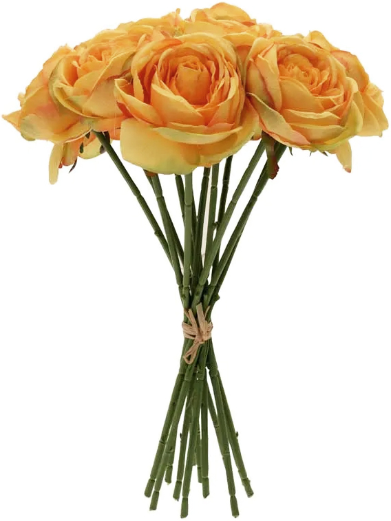 Tea Rose Bunch - Yellow/Gold - 12 Stuks