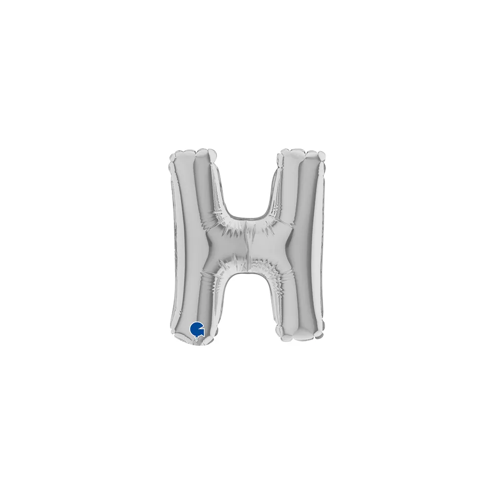 [07279S-B10] Letter H - Silver - 7 inch - Grabo - 5 Stuks