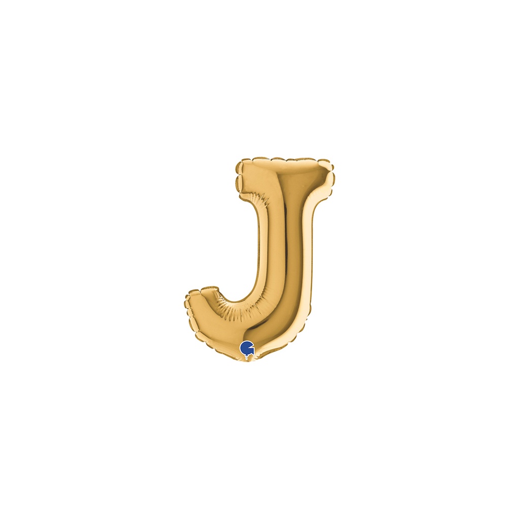 [07292G-B10] Letter J - Gold - 7 inch - Grabo - 5 Stuks