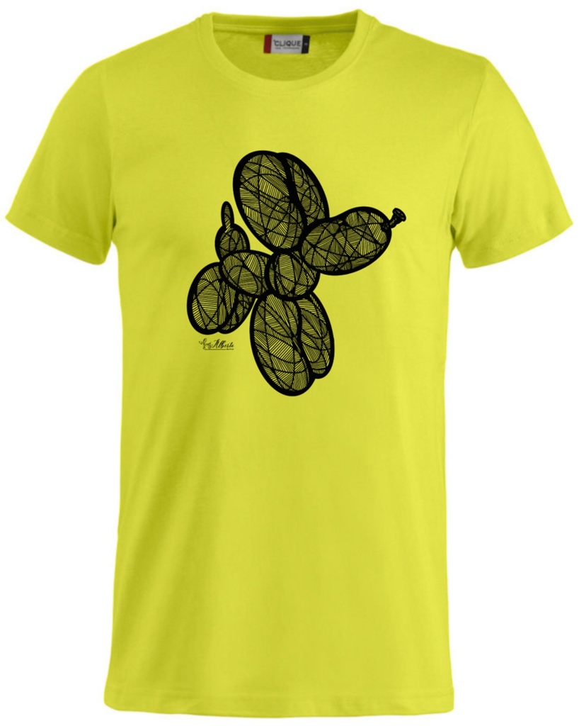 T-Shirt WOMEN - Design Crossing - Bright Yellow - L - By Alberto Falcone