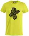 T-Shirt WOMEN - Design Crossing - Bright Yellow - L - By Alberto Falcone