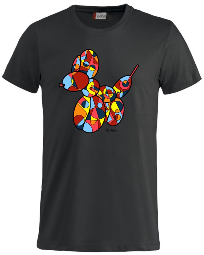 T-Shirt WOMEN - Design Geometric - Black - XL - By Alberto Falcone
