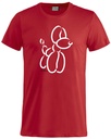 T-Shirt WOMEN - Design Sketch - Red - XL - By Alberto Falcone